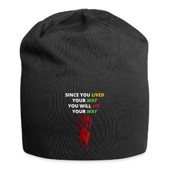 Live your way - that's how you die on it Colorful - Jersey Beanie - black - Front