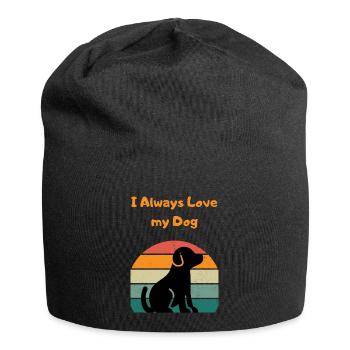 Always a dog love Doggi dog lover - Jersey Beanie - black - Front