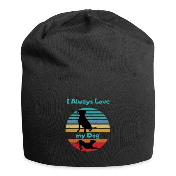 Always a dog love Doggi dog lover - Jersey Beanie - black - Front