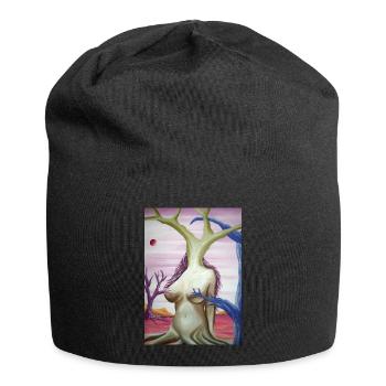 Peinture surréaliste - Bonnet en jersey - noir - Devant