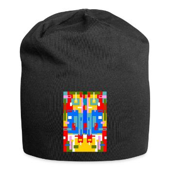 Peinture abstraite - Bonnet en jersey - noir - Devant
