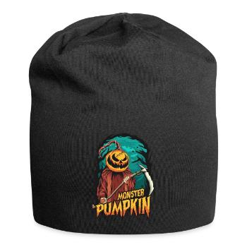 Halloween Pumpkin Horror - Jersey Beanie - black - Front