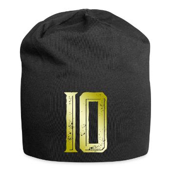 Symbole de 10 chiffres - Bonnet en jersey - noir - Devant