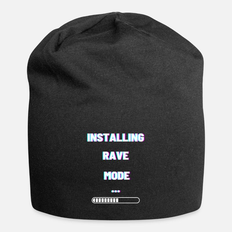 Installation de la lumière en mode rave - Bonnet en jersey - noir