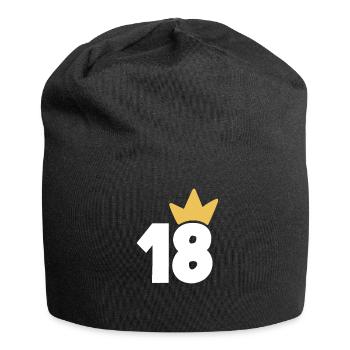 18 Krone Nummer 18 - Jersey-Beanie - Schwarz - Vorne