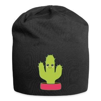 Kawaii Cactus Kawaii Chibi Kawaii Manga - Jersey Beanie - black - Front