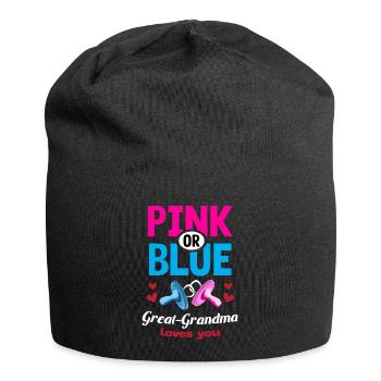 Pink or Blue Great-Grandma Loves You Gender - Jersey Beanie - black - Front