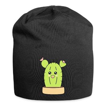 Cactus, cacti, succulents, plant cute - Jersey Beanie - black - Front