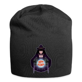 Scary Witch Crystal Ball Happy Halloween Costume - Jersey Beanie - black - Front