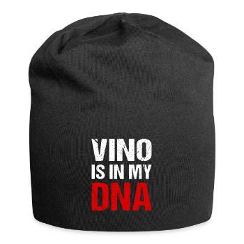 Vino est dans mon ADN Humour à boire du vin - Bonnet en jersey - noir - Devant