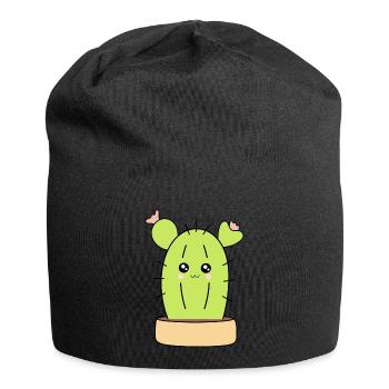Kawaii Cactus Kawaii Plant Kawaii Succulents - Jersey Beanie - black - Front