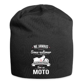 Sous-estimer une quadragénaire sur sa moto - Bonnet en jersey - noir - Devant