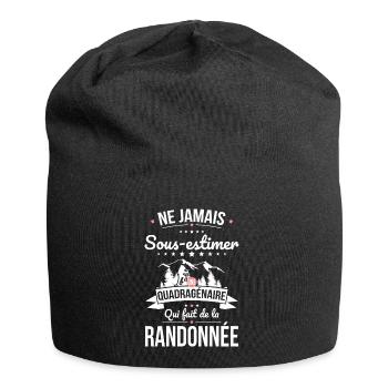 Sous-estimer quadragénaire qui fait randonnée - Bonnet en jersey - noir - Devant