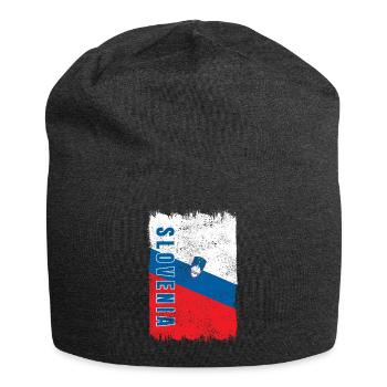 Slowenien Vintage Flagge - Jersey-Beanie - Anthrazit - Vorne