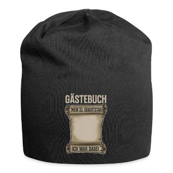 33. Geburtstag Gästebuch - Jersey-Beanie - Schwarz - Vorne