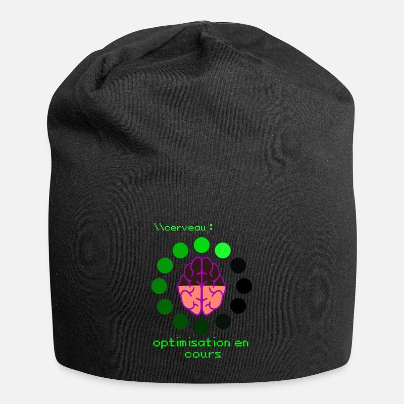 Cerveau: Optimisation en cours ... - Bonnet en jersey - noir