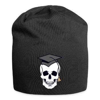 Skull Skull Creepy Student Uni Halloween - Bonnet en jersey - noir - Devant