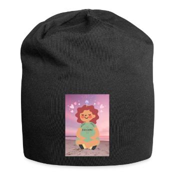 I like to meditate - Jersey Beanie - black - Front