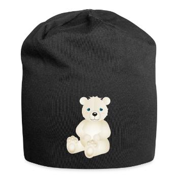 zauberhafter Eisbär als tierischer Begleiter - Jersey-Beanie - Schwarz - Vorne