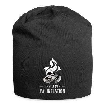 Je Peux Pas J'ai Inflation Humour - Bonnet en jersey - noir - Devant