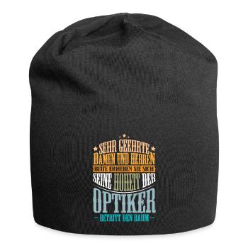 Optiker Augenoptiker - Jersey-Beanie - Schwarz - Vorne