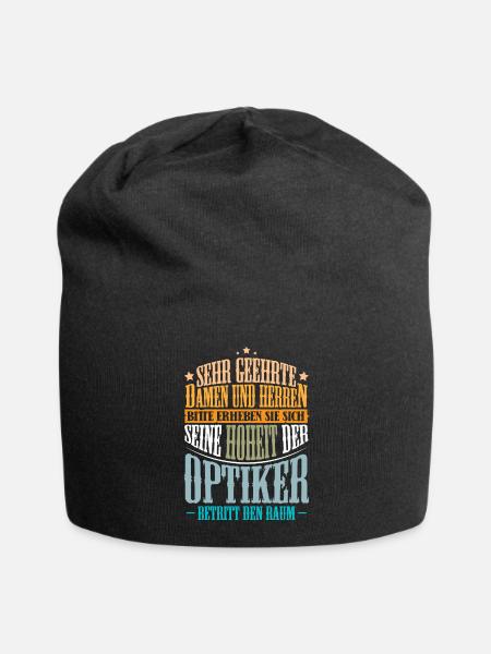 Optiker Augenoptiker - Jersey-Beanie - Schwarz