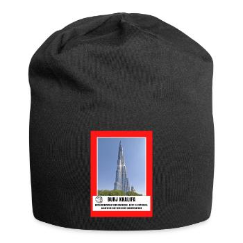 Burj Khalifa - Jersey-Beanie - Schwarz - Vorne