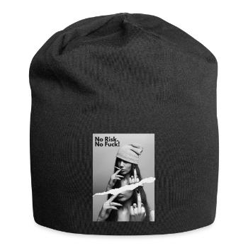 NRNF Statement Middlefinger Provocative - Jersey Beanie - black - Front