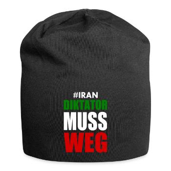 diktator muss weg iran - Jersey-Beanie - Schwarz - Vorne
