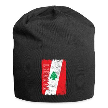 Drapeau vintage du Liban - Bonnet en jersey - noir - Devant