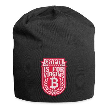 crypto is for virgins - Jersey Beanie - black - Front