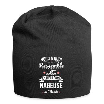 Voici à quoi ressemble la meilleure nageuse - Bonnet en jersey - noir - Devant