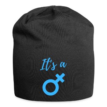 Baby Announcement Pregnancy - Boy - Surprise - Jersey Beanie - black - Front