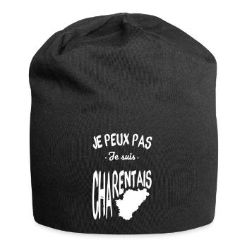 Je peux pas je suis Charentais - Bonnet en jersey - noir - Devant