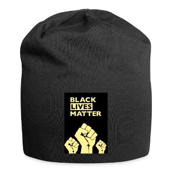 Black Lives Matter Gelb - Jersey-Beanie - Schwarz - Vorne