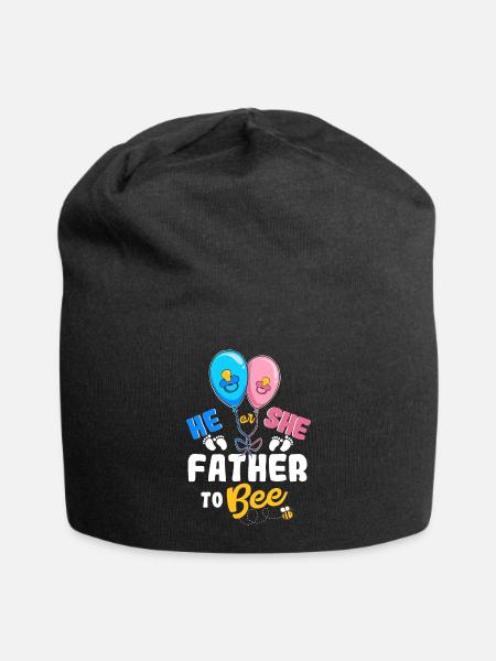 He or She Father To Bee Best Dad Ever Fatherhood - Jersey-Beanie - Schwarz