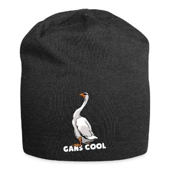 Colle Gans mit Sonnenbrille - Wortspiel - Gänsefan - Jersey-Beanie - Anthrazit - Vorne