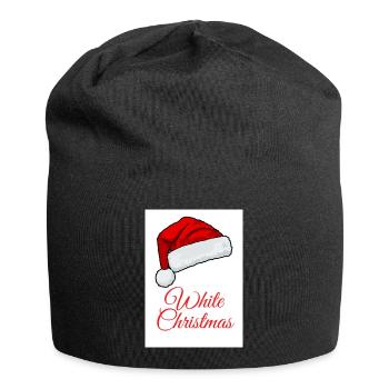 Weiße Weihnacht - Jersey-Beanie - Schwarz - Vorne