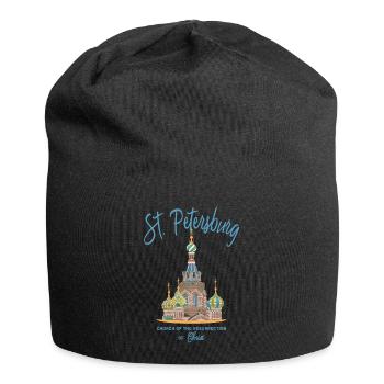 St. Petersburg, Russia, Church of the Savior on Spilled Blood - Jersey Beanie - black - Front