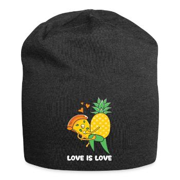 Love Is Love – Hawaiipizza Ananas Design - Jersey-Beanie - Anthrazit - Vorne