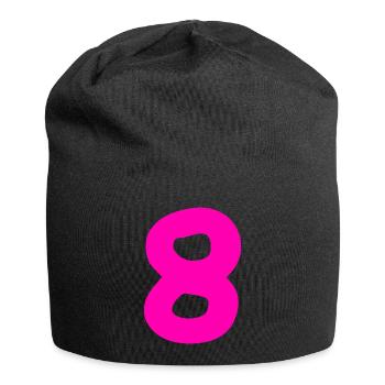 8 Jahre Geburtstag pink - Jersey-Beanie - Schwarz - Vorne