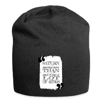joke space ship happy bday conspiracy - Jersey Beanie - black - Front
