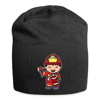 Casque d’extincteur volontaire des pompiers - Bonnet en jersey - noir - Devant