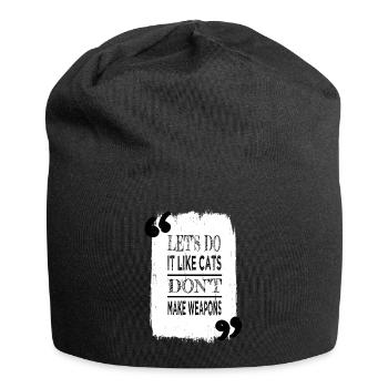 joke gift present quote funny fun sayings cool - Jersey-Beanie - Schwarz - Vorne