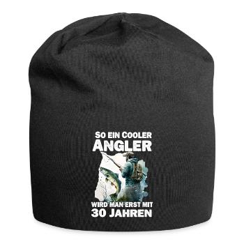 30 Geburtstag Angler Fischen Angeln Spruch - Jersey-Beanie - Schwarz - Vorne