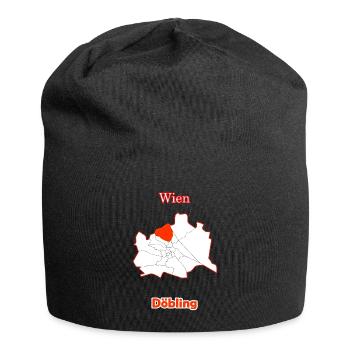 Bezirke Döbling Karte mit Wien Stadtkarte - Jersey-Beanie - Schwarz - Vorne