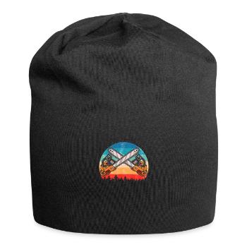 Wood Gifts Chainsaw Chainsaw Woodworkers - Jersey Beanie - black - Front