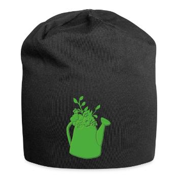 giesskanne relief - Jersey-Beanie - Schwarz - Vorne