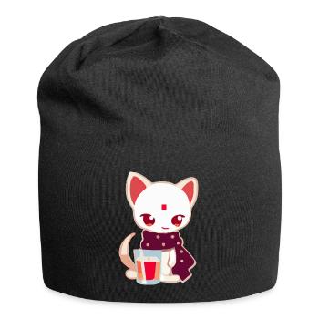 Monu die kleine Katze - Jersey-Beanie - Schwarz - Vorne