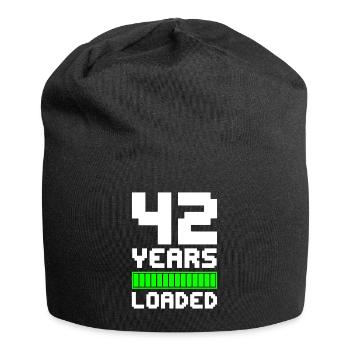 42 Years Loaded 42. Geburtstag - Jersey-Beanie - Schwarz - Vorne